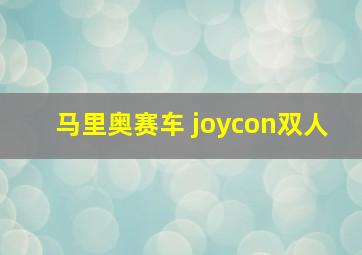 马里奥赛车 joycon双人